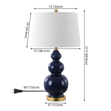 Bowen 27.5" Ceramic LED Table Lamp - JONATHAN Y